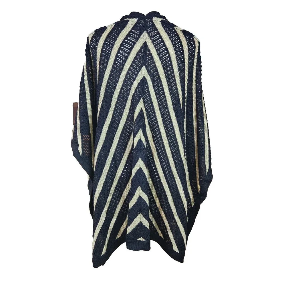 Midnight Velvet Women's Black Metallic Shawl Wrap One Size